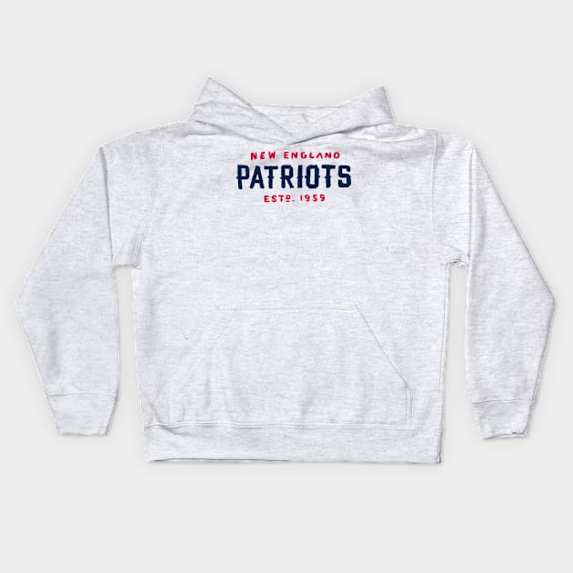New England Patrioooots 10 Kids Hoodie by Very Simple Graph